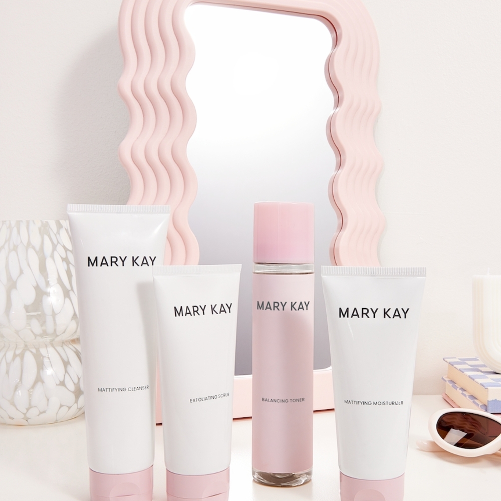 Mary Kay Skincare Collection with Pink and White